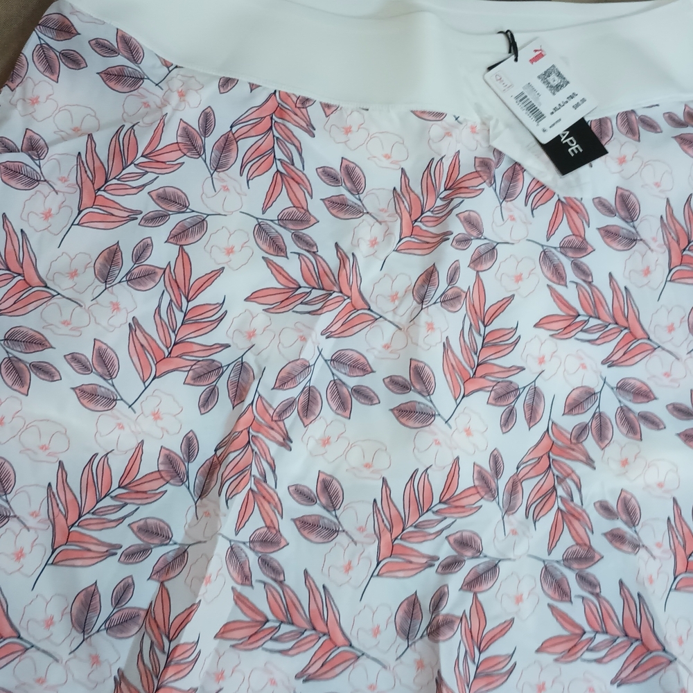 Puma White and Pink Floral Golf Skort XL/L - Picture 8 of 14